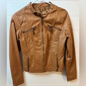 Womens faux leather jacket-medium